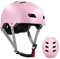 LANOVAGEAR Skateboard Casque de Vélo pour Enfantes et Adultes CE en Certification Réglable Casque pour Trottinette Cyclisme Skate Roller (Rose, S)