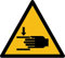 Aufkleber Warnzeichen „Warnung vor Handverletzungen“ Symbol Folie nach ISO 7010 W024 | SL 5-30 cm Made in Germany, Größe: 5 cm
