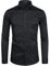 PARKLEES Chemise à manches longues pour homme - Coupe ajustée - Style décontracté - Avec poche, Noir , L