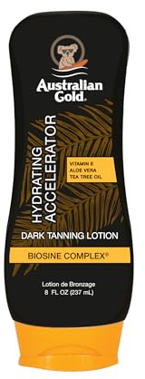 Australian Gold Dark Tanning Accelerator Lotion, 2020 Formula, 8 Fluid Ounce, Classic Cocoa Dreams