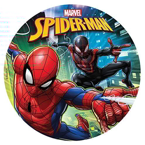 Dekora - Spiderman Birthday Cake Decorating Edible Disc, Spiderman cake toppers - 20 Cm,236040