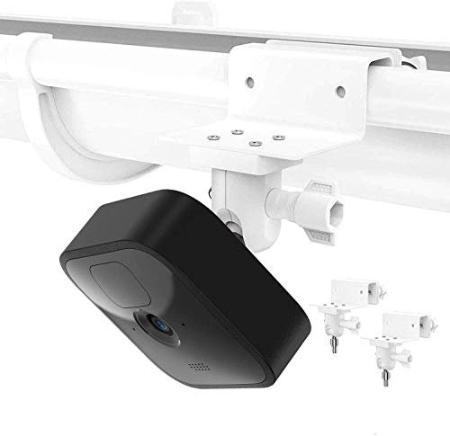 TIUIHU Wetterfeste Dachrinnenhalterung für Die neue Blink Outdoor Blink outdoor 4 Blink XT/XT2,Verstellbarer Aluminiumbügel Zubehör for Blink Camera(2 Pack, weiß)