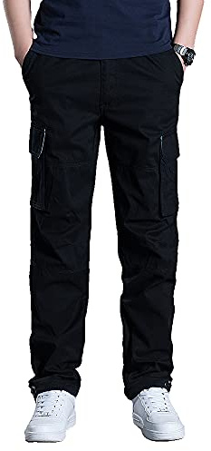 Olmecs Hommes Pantalons Elastique Taille Plus Cargo Tube Droite