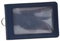 F Fityle Porte-badge, étui Portefeuille Mince Double Face En Cuir PU avec Badge D'identification avec 2 Fentes pour Cartes Verticales - Bleu foncé