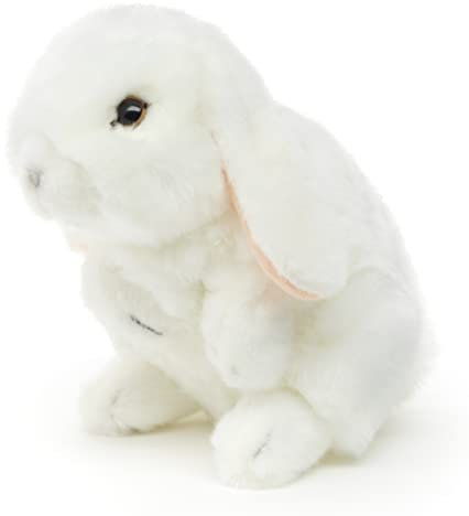 Uni-Toys - Widderkaninchen, stehend (weiß) - 18 cm (Höhe) - Plüsch-Hase, Kaninchen - Plüschtier, Kuscheltier