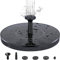 INF Solar Springbrunnen, Solar Teichpumpe mit 4 Fontänenstil, Solar Wasserpumpe mit weißer LED-Beleuchtung, Solar schwimmender Fontäne Pumpe für Garten, Vogel-Bad,18cm