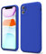 oakxco for iPhone 11 Phone Case Liquid Silicone, Cute Thin Slim Soft Rubber TPU Plain Smooth Gel Cover for Women Girl Aesthetic Design, Matte Solid Protective & Shockproof Bumper Grip, Royal Blue