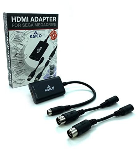 Kaico HDMI-Adapter für SEGA Megadrive 1080p - Für SEGA Genesis - Unterstützt S Video auf HDMI - Unterstützt Konsolen mit PAL und NTSC System - Wechsel des Seitenformats auf 16:9 oder 4:3