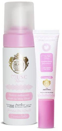 MUSC INTIME La Marque Officielle - Les Intimes - Mousse Intime & Parfum Intime - Musc Blanc - L'Irrésistible - Parfume & Nettoie En Douceur - Testé Sous Contrôle Gynécologique - 150ml & 30ml