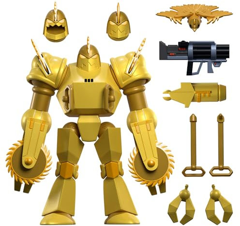 Super7 SilverHawks Buzz-Saw – SilverHawks 20,3 cm Figur mit Zubehör, klassischen Sammlerstücken und Retro-Spielzeugen