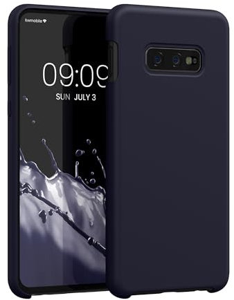 kwmobile Hülle kompatibel mit Samsung Galaxy S10e Hülle - Silikon Handy Case - Handyhülle weiche Oberfläche - kabelloses Laden - Deep Ocean