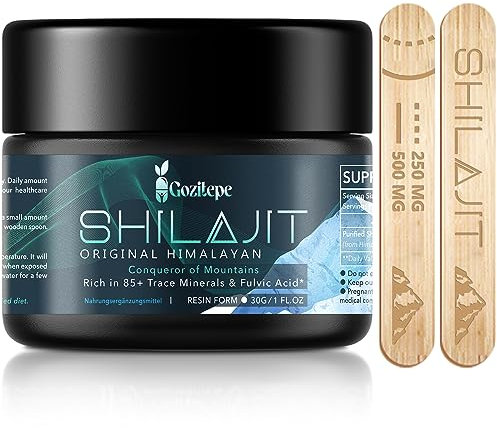 Shilajit Hochdosiert Resin mit Fulvinsäure Mineralien und Huminsäure, 100% Rein und Vegan, 30g (1er Pack)