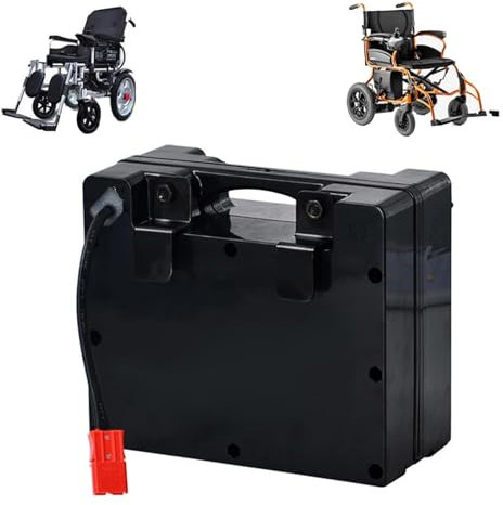 ZXLLAFT 24 Volt Lithium-Akkupack 24V 20Ah 25Ah 30Ah Elektrische Rollstuhlbatterie 24V Lithium-Akku Blei-Säure-Ersatzbatterien mit Ladegerät,25ah