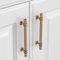 9BUILD 10 Pack Champagne Bronze Cabinet Pulls 128MM Hole Center Kitchen Cupboard Handles Knurled Cabinet Handles Kitchen Handles for Cupboard Drawer Handles UK0049