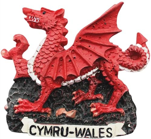 3D Wales United Kingdom Fridge Magnet Travel Souvenir Kitchen Refrigerator Decoration Hand Painted Resin Craft