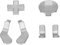 Gigicial Spielkonsolen-Controller-Paddles, Metall-Edelstahl-Ersatzteile, Zubehör Mit 2 D-Pads Für X Box Elite Series 2, X Box One Elite Wireless Controller, Edelstahl-Paddles-Silber