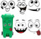 HNFKOZ 5Pcs Wheelie Bin Stickers - Decorative and Funny Stickers for Bins, Fridge, Door, Wall, Window