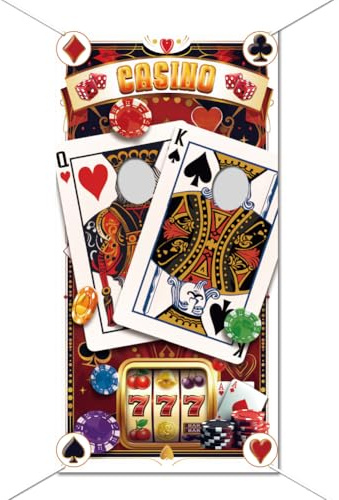 WADORN Casino Themenparty Foto Türbanner, Hintergrund Requisite Poker Foto Requisiten Banner Zubehör Casino Nacht Karnevalsdekor Für Spieleabend Geburtstagsparty Foto Hintergrunddekor,180x90cm