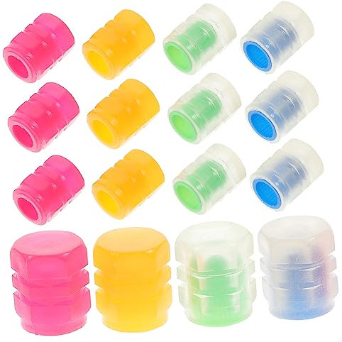 ULTECHNOVO 24stücke Leuchtende Reifenventilkappen Für Autoreifen Fluoreszierende Ventilkappen Für LKW SUV Und Motorrad Im Dunkeln Leuchtend