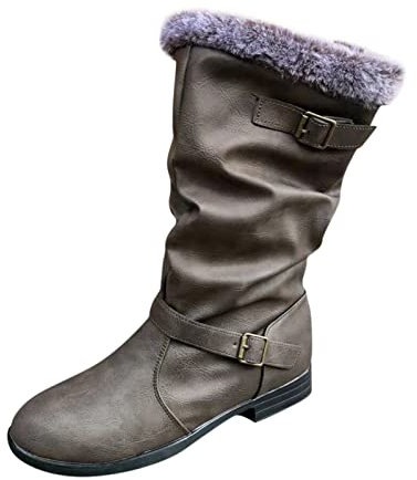 Stivali Neve Bambina Stivaletti Donna Tacco Basso Stivali Donna Invernali Stivaletti Donna Estivi Stivaletti Texani Stivali Alti Donna sopra Il Ginocchio Senza Tacco Stivali