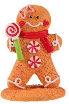 Lebkuchenmann Statue Miniatur Weihnachten Lebkuchenmann Deko Weihnachten Miniatur Ornamente Weihnachten Keks Ornamente Mini Harz Weihnachtsschmuck für Tischdeko DIY Weihnachten Geschenk