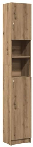 vidaXL Bathroom Cabinet Artisan Oak 32x25.5x190 cm Engineered Wood