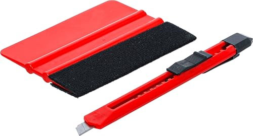 BGS DIY 85215 - Set di 2 spatole in plastica per pellicole con bordo in feltro