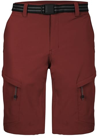 Killtec Herren Funktionsbermudas/Shorts mit Gürtel KOS 11 MN BRMDS, Ziegelrot, 50, 42826-000