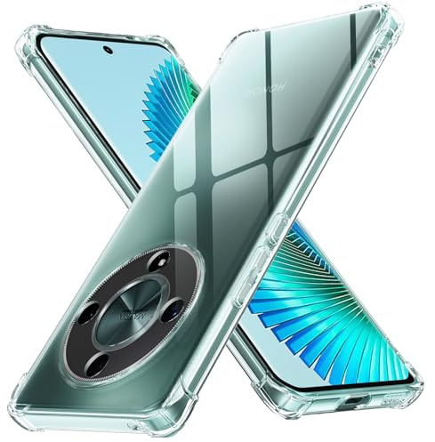 Amzpas Coque pour Honor Magic 6 Lite/Honor Magic 6 Lite 5G, Étui en Silicone de Protection Antichoc pour Honor Magic 6 Lite, Transparente