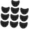PartyKindom Garbage Bin Pedal Replacement 10pcs Plastic Foot Pad for Kitchen Bedroom Trash Can Black