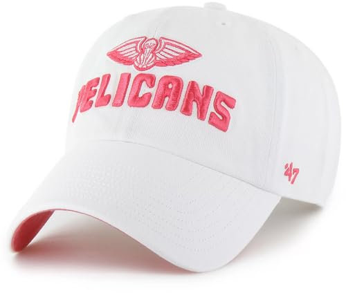 47 Brand Women New Orleans Pelicans Luminance Adjustable Cap Snapback Hat White, Weiss/opulenter Garten, Einheitsgröße