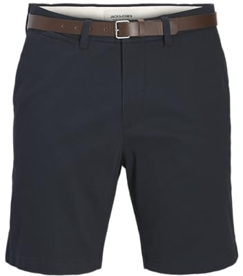 JACK & JONES Herren Chinoshorts Kurze Hose Adam Belted Chino Shorts Regular Fit