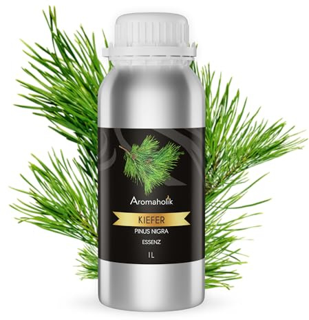 Premium reines natürliches Kiefernöl, Pinienöl – 100 % pures ätherisches Öl, BIO, organisch – zur Herstellung ätherischer Öle, Kerzen, Seifen, DIY – Pine Essence 1L, Aromaholik