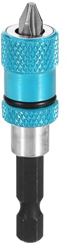 sourcing map 1 Set Magnetic Screwdriver Bit Holders 3 Inch CR-V Steel Torsion Impact Bit Holder Kits Quick Release Extension Adapter with 1/4 Inch Hex Shank for Industry Home Auto, Blue Black