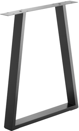 SOTECH Tischgestell V-Frame Höhe: 710 mm Tiefe: 580 mm Stahl schwarz | bis 100 kg Belastbarkeit pro Stück Tischkufe inkl. Bodenschutz für empfindliche Böden