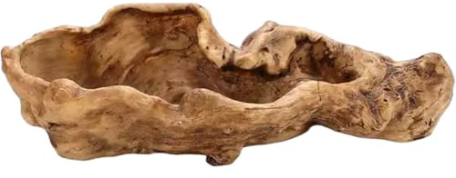 Pineeseatile Jardinière en Bois flotté, jardinière Rustique en résine irrégulière, Pots de souches d'imitation de Bois créatifs pour Herbes, Fleurs, Fraises, Petites Plantes, Pots
