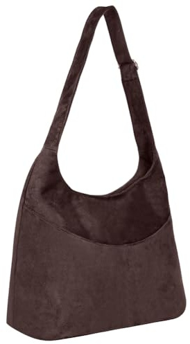 BSBUY Handtasche Damen Groß in Wildleder, Elegante Shopper Wildleder Tasche für Frauen, Modische Schultertasche, Shopper Tasche Schultertasche Weiche Hobo Bag Umhängetasche für Alltag, Arbeit, Reisen