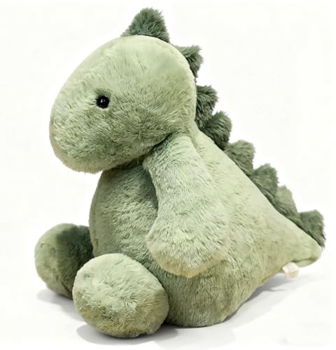 QuidToyzian Plüschtier Dinosaurier 25cm Kuscheltier Stofftier Kawaii Dino Plüsch Kissen Spielzeug Plüschsaurier Wurfkissen Schmusetier Geschenk für Kinder Grün