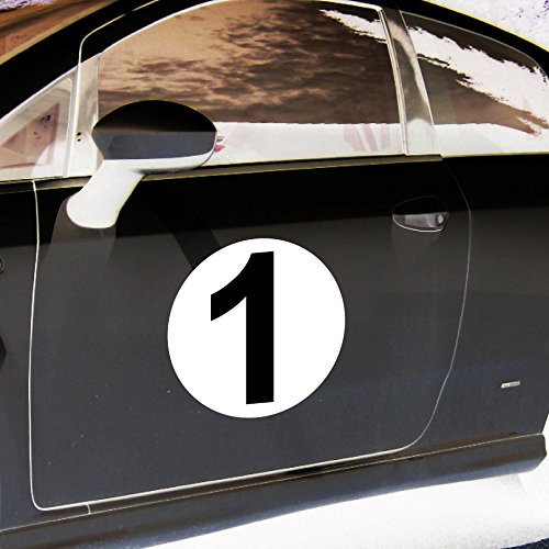 GreenIT 2 Aufkleber 20cm Sticker Startnummer Startnummern Racing Auto Start Nummer Zahl Ziffer Tor Halle Garage Werkstatt Müllkontainer (Startnummer 1)