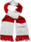 Storfisk fishing & more Fan Schal in verschiedenen Farben mit Fransen 100% Polyacryl One Size Unisex, Farbe:Rot/Weiß