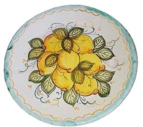 PIATTO A MURO O DA PORTATA IN CERAMICA ARTISTICA VIETRESE DIPINTO A MANO; DIAMETRO CM. 37, ALTEZZA CM. 5.