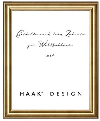 HaakDesign Bilderrahmen mit entspiegeltem Acrylglas (Antireflex) Barockrahmen Luna 59,4x84cm (DIN A1) Blattgold