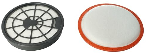 vhbw Filter-Set kompatibel mit Dirt Devil DD2720 | DD2720-0, DD2720-1, DD2720-2, DD2720-3 - 2x Ersatz-Filter (Abluft-Filter, Motorschutz-Filter)