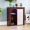 Vida Designs Azura - Aparador Moderno LED de 1 Puerta en Nogal y Blanco, Luces RGB (Opciones de desvanecimiento/estroboscópico Incluidas), Estilo Mate de Madera con características de Alto Brillo