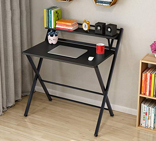 XiaoXiaoFei Semplice scrivanie Computer Semplice Piegatura di apprendimento Modern Home Computer Desktop Table Folding Table (Dimensioni: 84x50x93cm / 33.07x19.68x36.61 Pollice) (Color : Black)