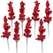 Künstliche rote Beerenstiele für den Winter, Stechpalmen-Beeren, Blumenarrangement für Weihnachtsbaum, DIY-Girlande, Weihnachtskranz, Ornamente, Hochzeit, Heimdekoration, Rot, 8 Stück