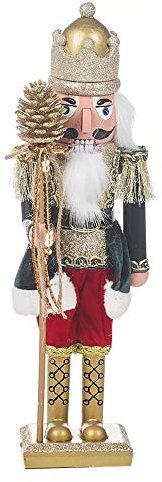 URBNLIVING Traditionell Weihnachten Nussknacker Soldat Statue Figur, 38-82cm Dekorativ Weihnachten Ornament Auf Holz Ständer, Erhältlich IN 3 Größen