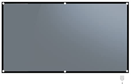 Greatangle-UK Cortina de luz de Metal Pantalla de proyección de Alta definición Pantalla de película portátil Plegable Proyector portátil Pantalla Gigante Gris 120 Pulgadas