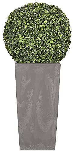 Pot en plastique Prosperplast Urbi Square Effect 35 L haut AVEC réservoir de couleur gris clair, 55 (hauteur) x 29,5 (largeur) x 29,5 (profondeur) cm