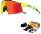 KAPVOE Polarisiert Fahrradbrille mit 4 wechselgläser TR90 Rahmen für Herren Damen Sport Radfahren MTB Sportsonnenbrille Radbrille Sportbrille Fahren Angeln Baseball Laufen 09 Rot Grün